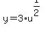 y+=+3%2Au%5E%281%2F2%29