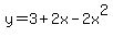 y+=+3%2B2x-2x%5E2