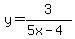 y+=+3%2F%285x-4%29+