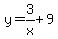 y+=+3%2Fx+%2B+9