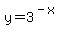 y+=+3%5E%28-x%29
