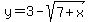 y+=+3+-+sqrt%287%2Bx%29+
