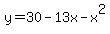 y+=+30+-+13x+-+x%5E2