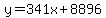 y+=+341x%2B8896