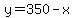 y+=+350+-+x