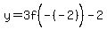 y+=+3f%28-%28-2%29%5E%22%22%29+-+2