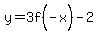 y+=+3f%28-x%5E%22%22%29+-+2