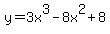 y+=+3x%5E3-8x%5E2%2B8