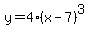 y+=+4%28x+-+7%29%5E3