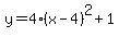 y+=+4%28x-4%29%5E2+%2B+1