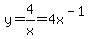 y+=+4%2Fx+=+4x%5E%28-1%29