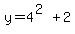 y+=+4%5E%282%29%2B2