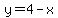 y+=+4-x