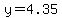 y+=+4.35