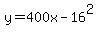 y+=+400x+-+16%5E2