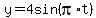 y+=+4sin%28+pi%2At%29