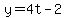 y+=+4t-2