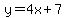 y+=+4x%2B7