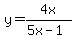 y+=+4x%2F%285x-1%29