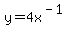 y+=+4x%5E%28-1%29
