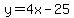 y+=+4x-25