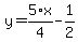 y+=+5%2F4%2Ax-1%2F2