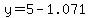 y+=+5+-+1.071