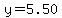 y+=+5.50