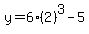 y+=+6%282%29%5E3+-+5