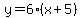 y+=+6%28x%2B5%29