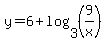 y+=+6+%2B+log%283%2C+%289%2Fx%29%29