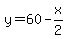 y+=+60-x%2F2