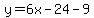 y+=+6x-24-9