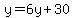 y+=+6y+%2B+30
