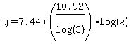 y+=+7.44+%2B+%2810.92%2Flog%28%283%29%29%29%2Alog%28%28x%29%29