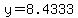 y+=+8.4333