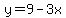 y+=+9-3x