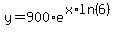y+=+900%2Ae%5E%28x%2Aln%286%29%29
