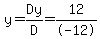 y+=+Dy%2FD+=+12%2F-12