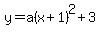 y+=+a%28x%2B1%29%5E2%2B3