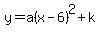y+=+a%28x-6%29%5E2%2Bk