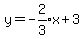 y+=+expr%28-2%2F3%29x%2B3