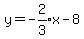 y+=+expr%28-2%2F3%29x+-+8