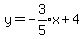 y+=+expr%28-3%2F5%29x%2B4