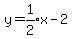 y+=+expr%281%2F2%29x+-+2