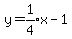 y+=+expr%281%2F4%29x+-+1