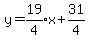 y+=+expr%2819%2F4%29x%2B31%2F4