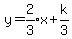 y+=+expr%282%2F3%29x%2Bk%2F3