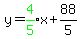 y+=+green%284%2F5%29x++%2B+88%2F5