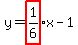 y+=+highlight%281%2F6%29x+-+1%29